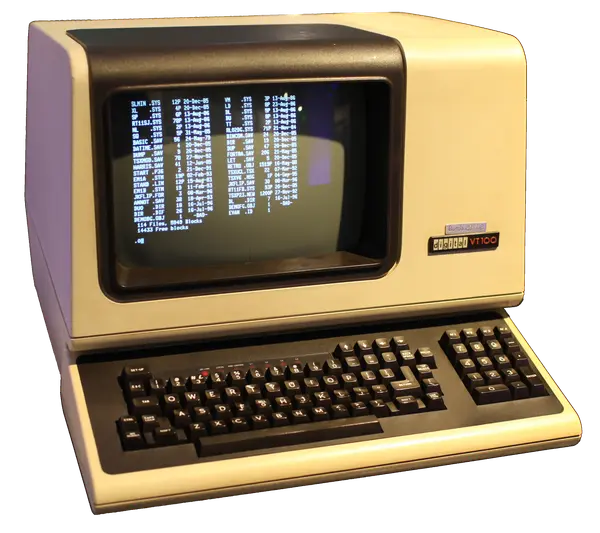 Photo of a DEC VT100 terminal.